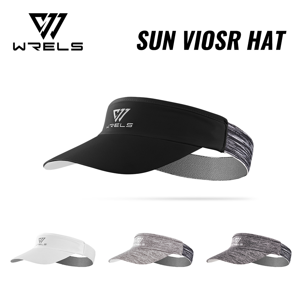Running Cap Mesh - Спортивные кепки-козырьки WRELS: дышащие, впитывающие пот,