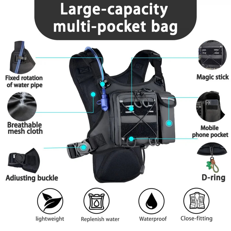 Running Gear Vest - ​ Высококачественная тактическая нагрудная сумка-жилет с