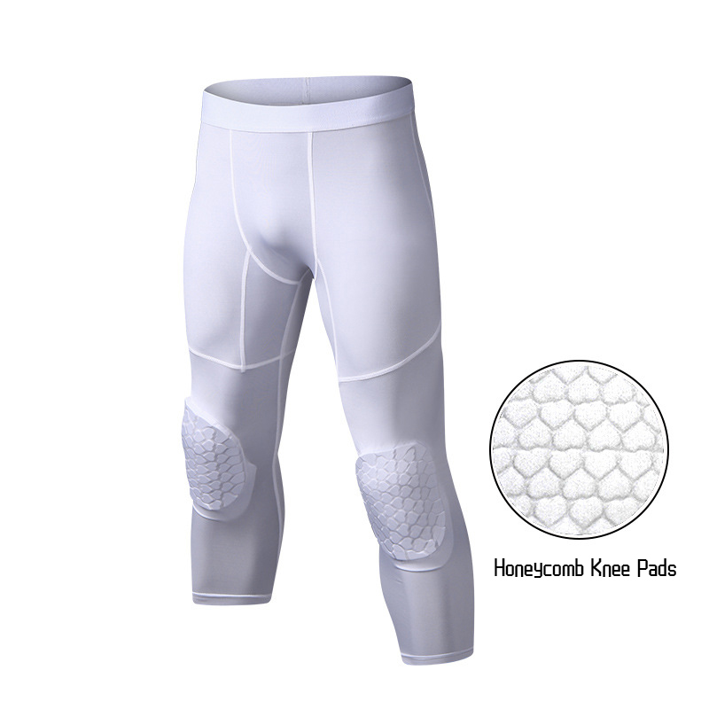 Running Gear Cool - Мужские баскетбольные брюки с наколенниками, 3/4