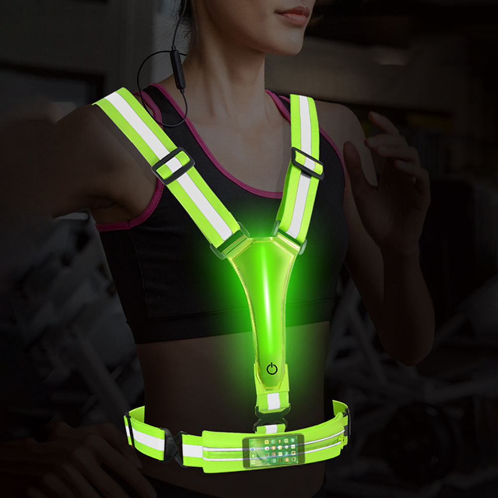 Running Gear Winter Men - Светодиодный светоотражающий жилет для бега с